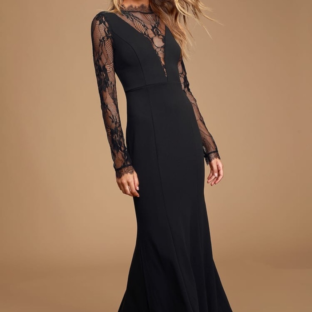 Lovely Ever After Long Sleeve Mermaid Maxi Dress